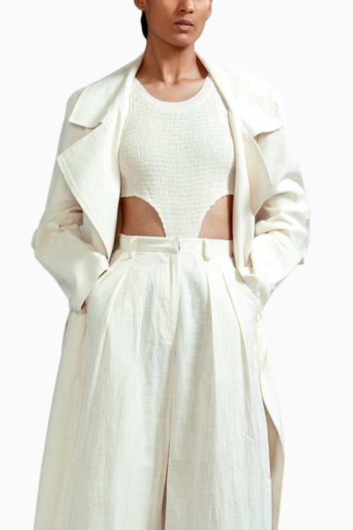 Off-White Trench Jacket Set