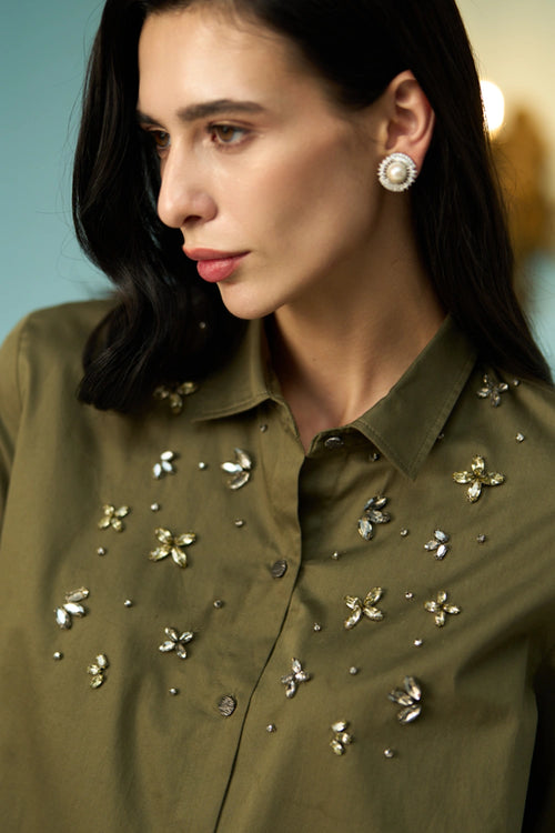 Olive Petal Shirt