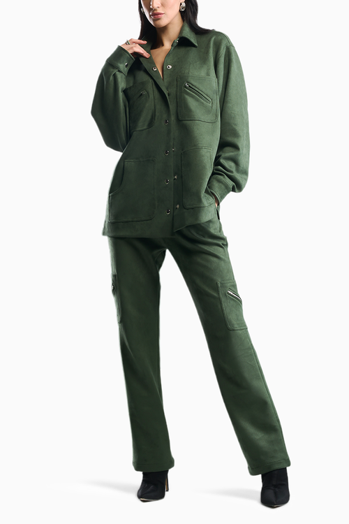 Olive Suede Set