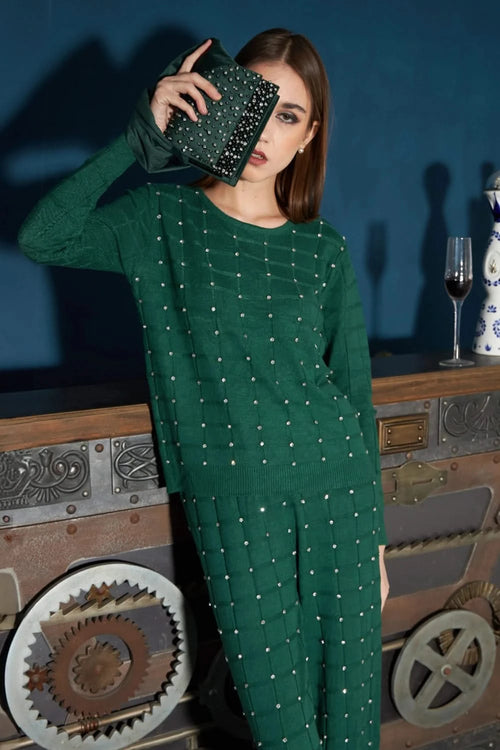 Green Venti Stud Bag