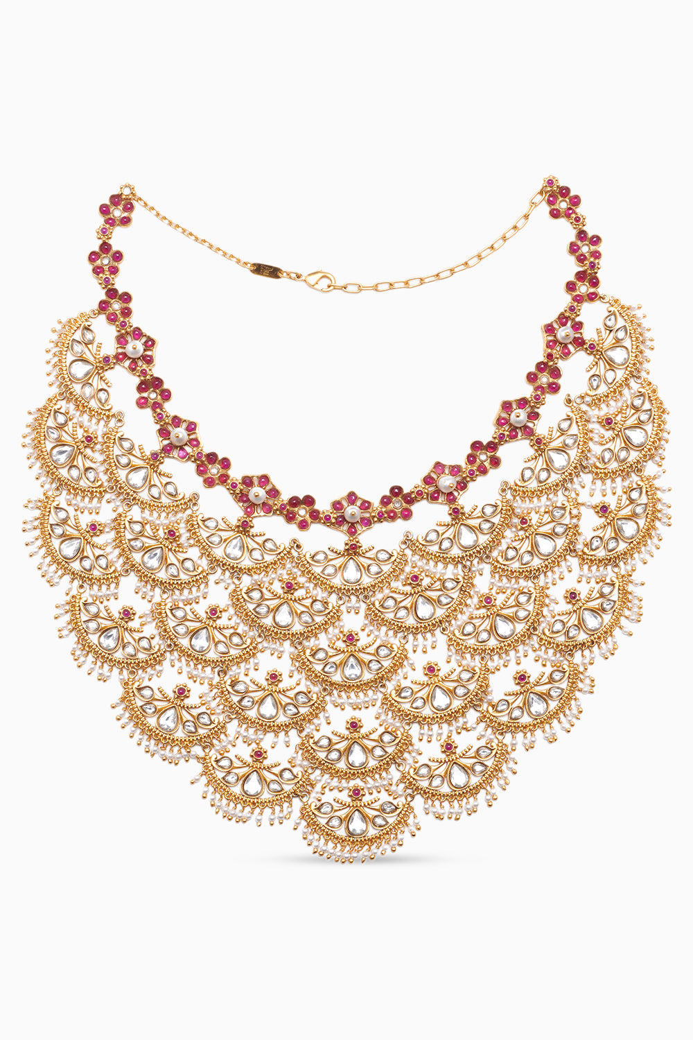Gilded Crescent Bridal Necklace