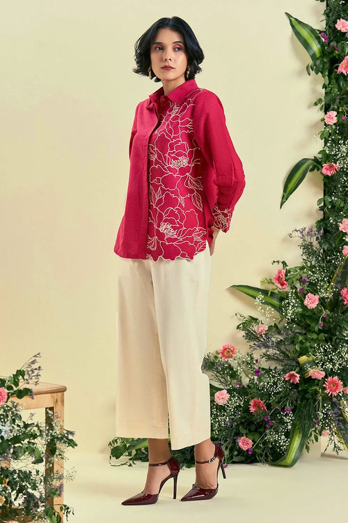 Red Bloom Co-ord Set