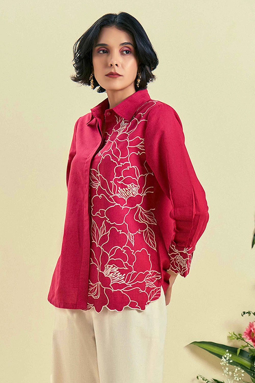 Red Bloom Shirt
