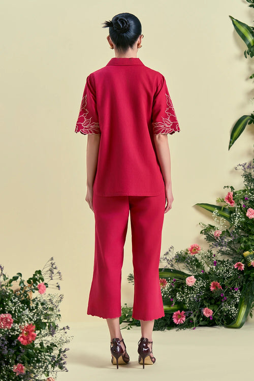 Red Amara Co-ord Set