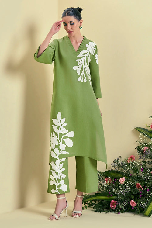 Green Willow Kurta Set