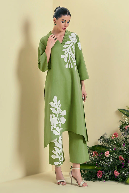 Green Willow Kurta Set