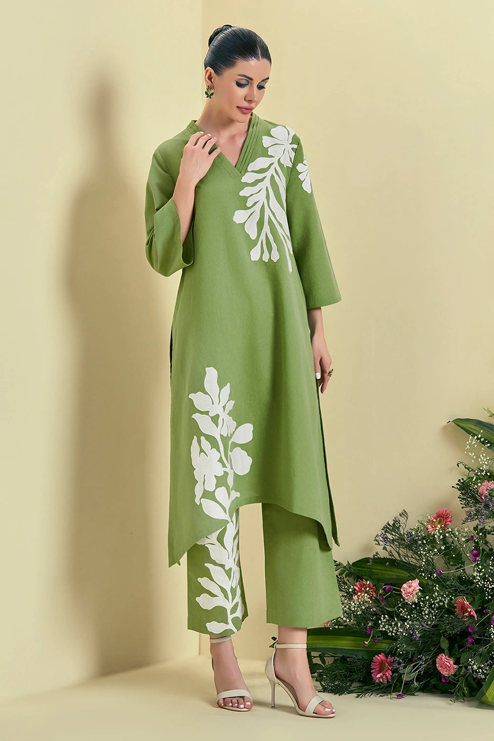 Green Willow Kurta Set