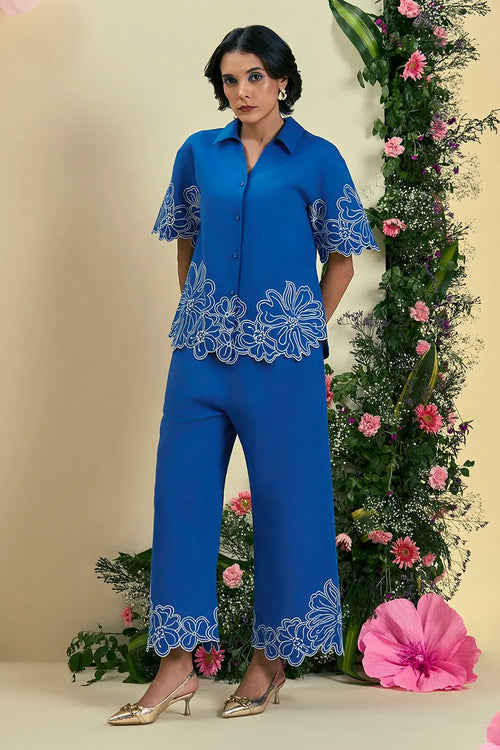Blue Evaya Co-ord Set