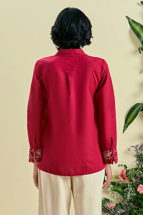 Red Bloom Shirt