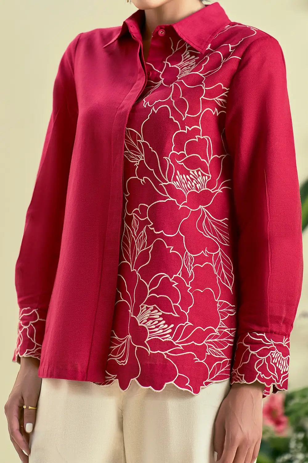 Red Bloom Co-ord Set