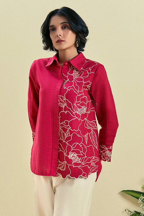 Red Bloom Shirt