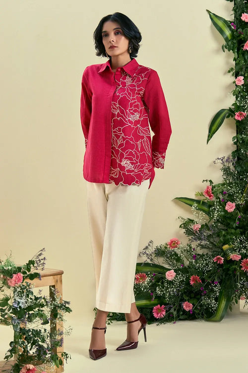 Red Bloom Co-ord Set