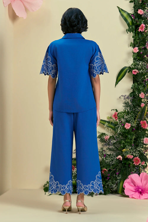 Blue Evaya Co-ord Set