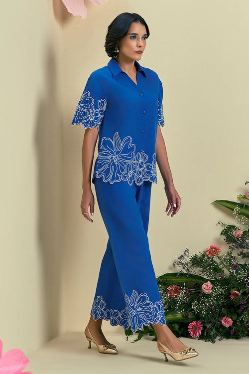 Blue Evaya Co-ord Set