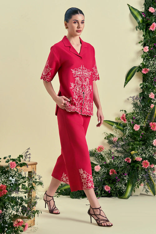 Red Amara Co-ord Set