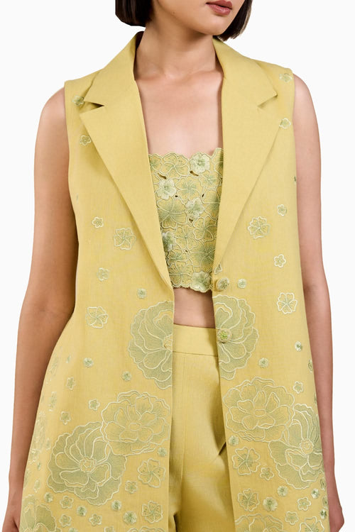 Sage Green Embroidred Jacket