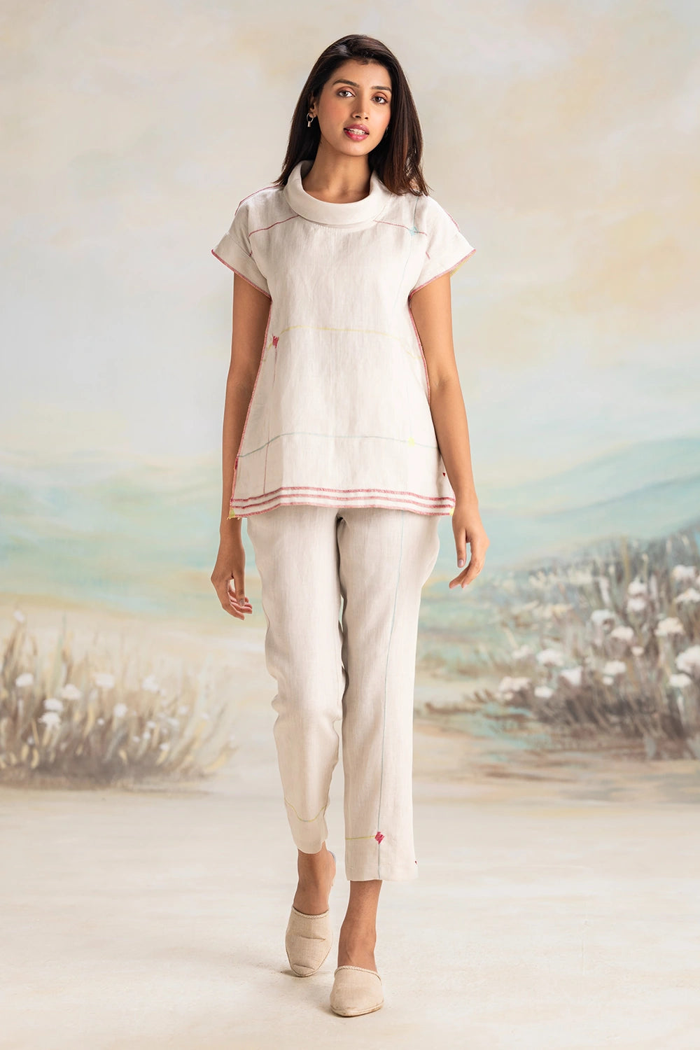 Over Lock Dove Co-Ord Set