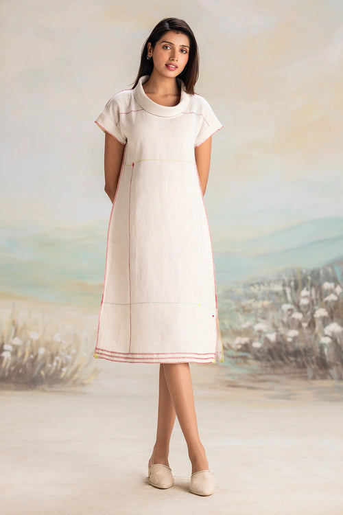 Over Lock Dove Dress