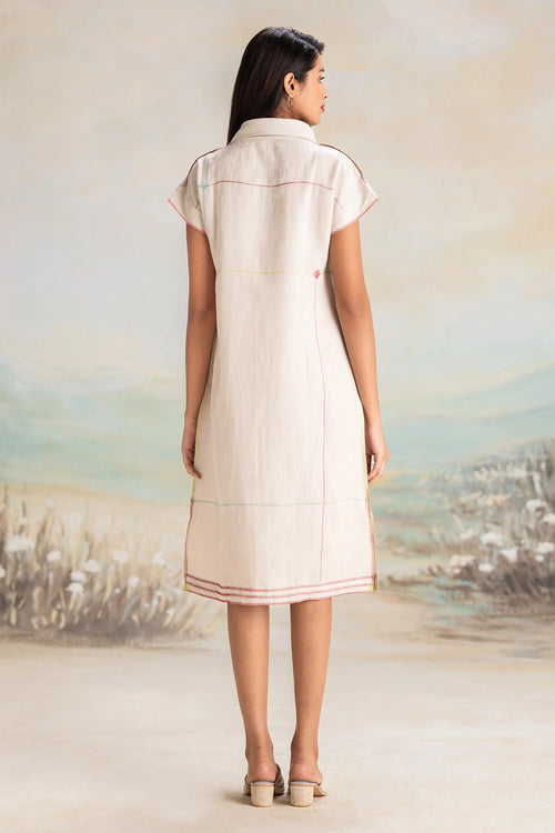 Over Lock Dove Dress
