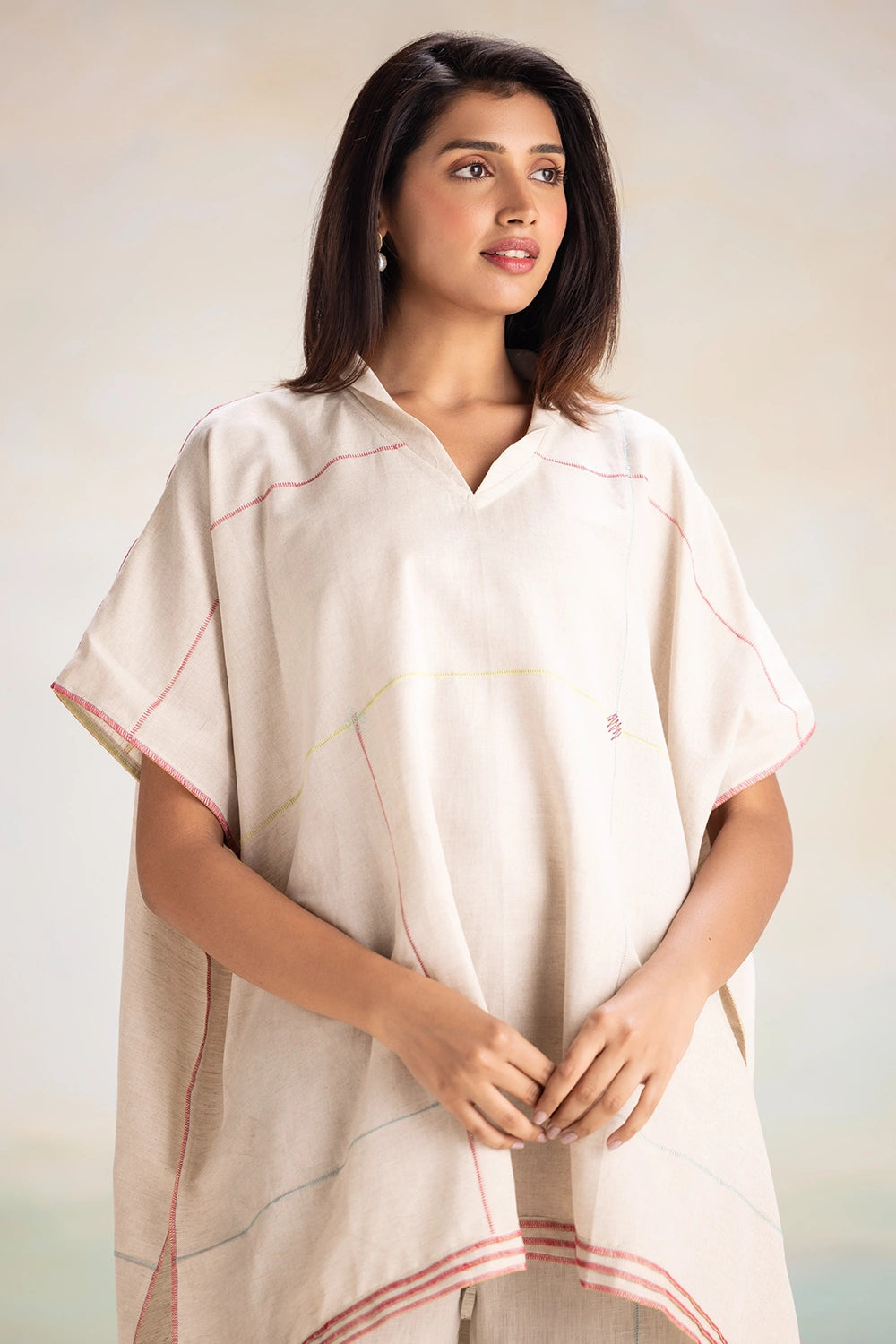 Over lock Square Dove Co-Ord Set