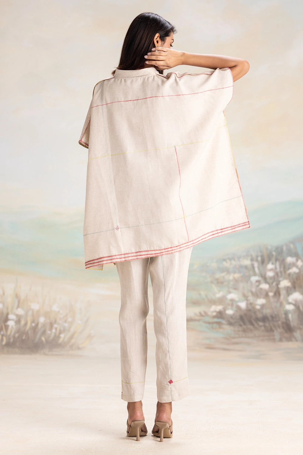 Over lock Square Dove Co-Ord Set