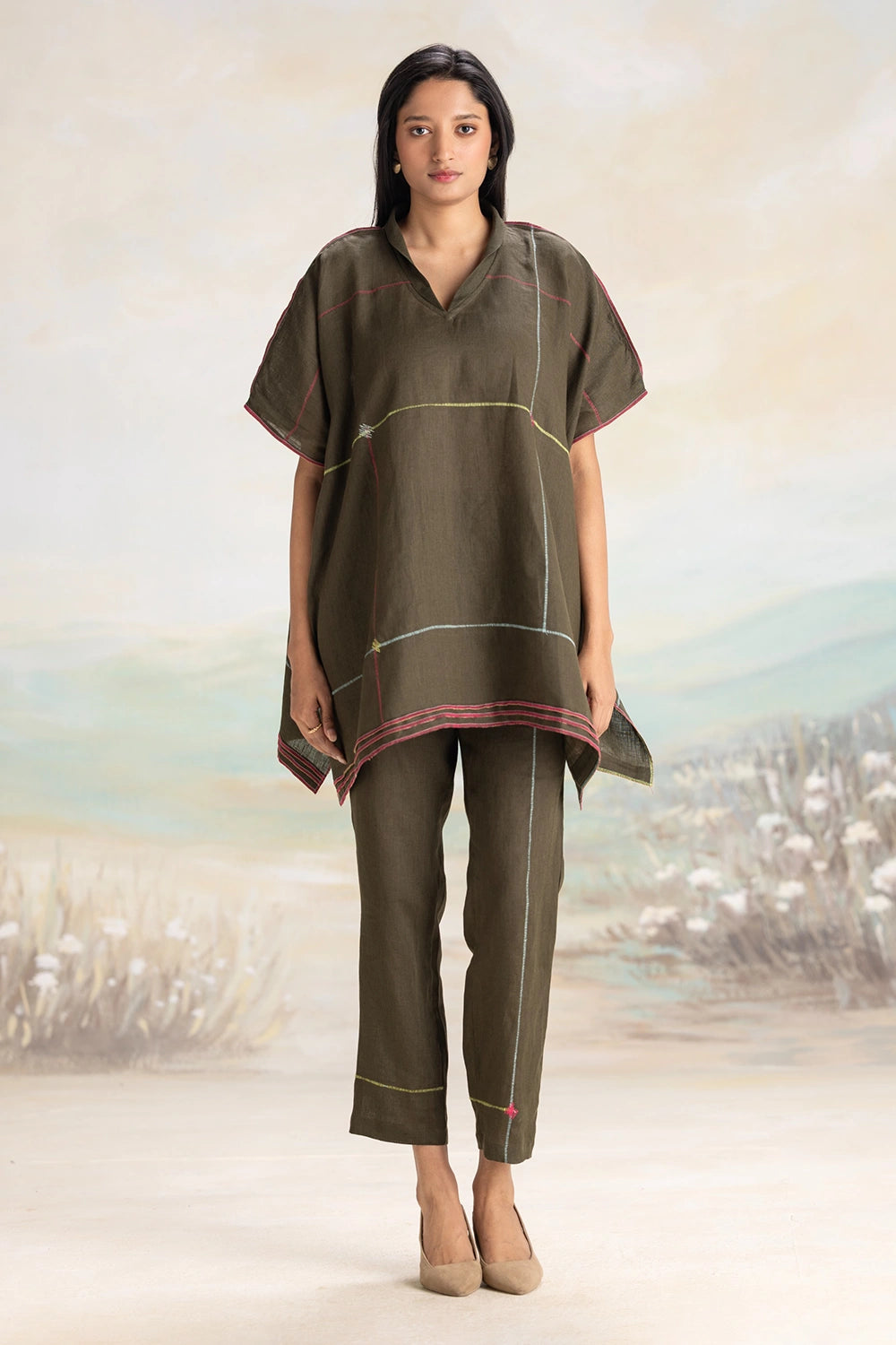 Over lock Square Co-Ord Set