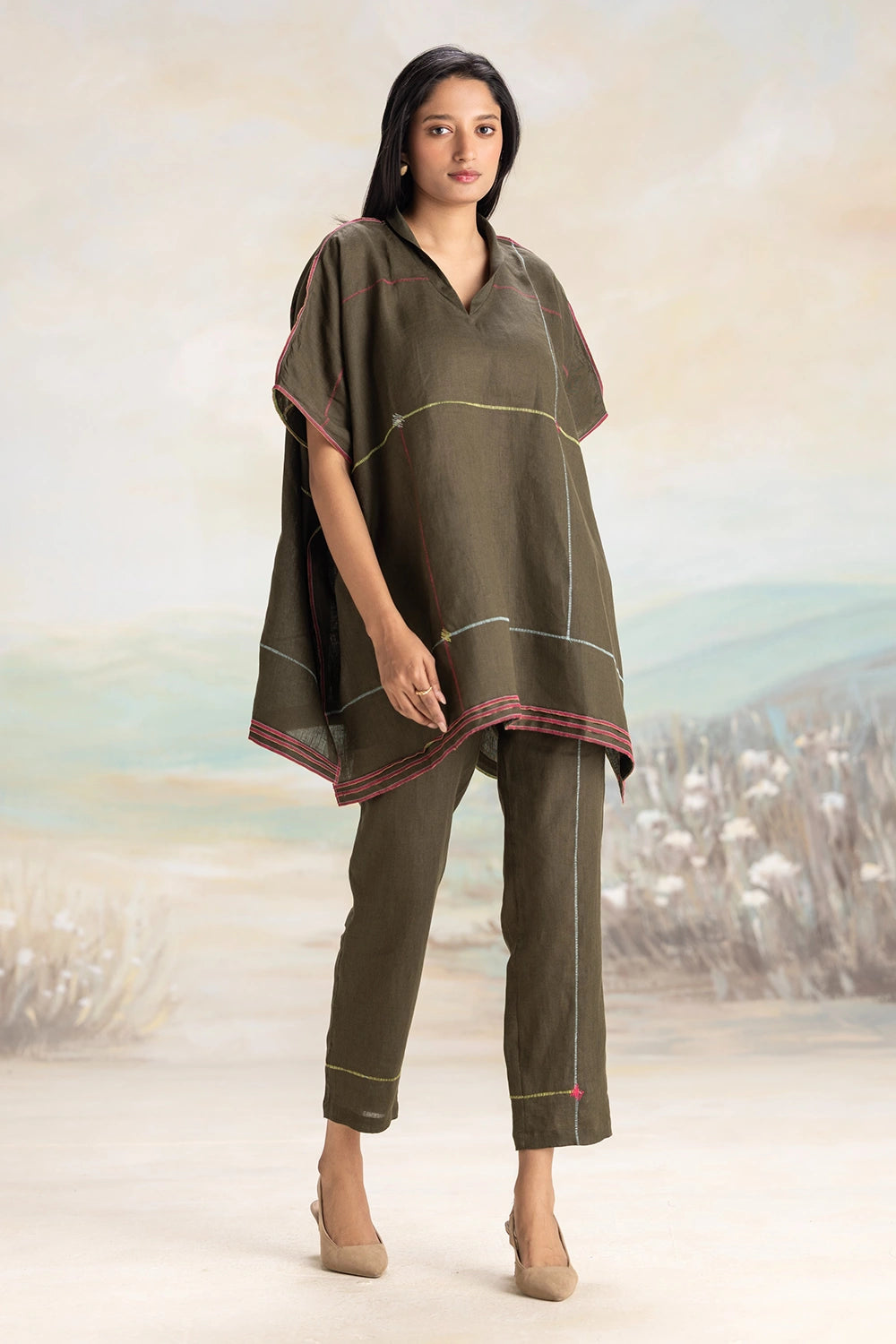 Over lock Square Co-Ord Set