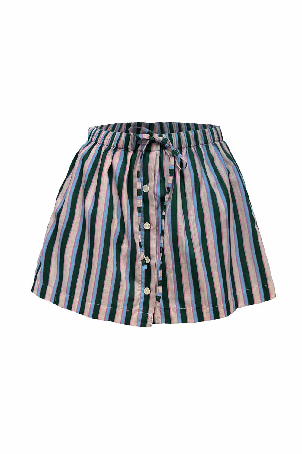 Green and Pink Nainital Skorts