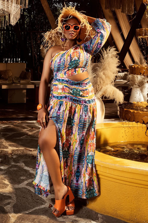 Abstracto maxi dress