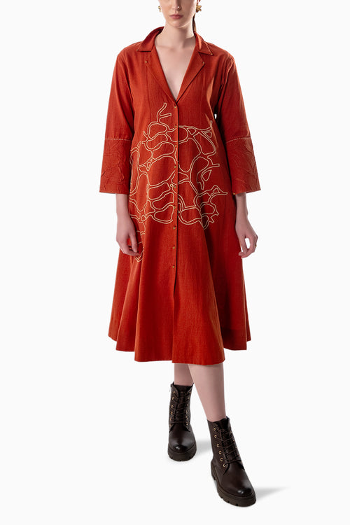 Crimson Bloom Dress