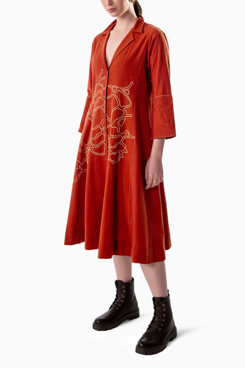 Crimson Bloom Dress
