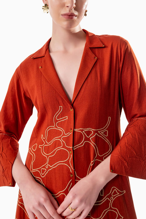 Crimson Bloom Dress