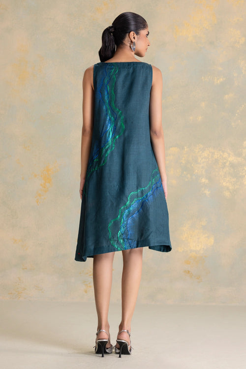 Peacock Veil Forest Celine Dress