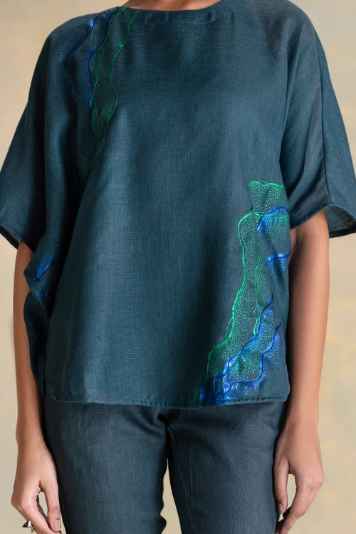 Peacock Veil Forest Croissant Co-ord Set