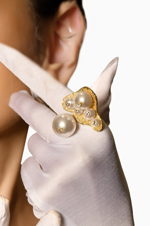 Pearl Diamond Ring