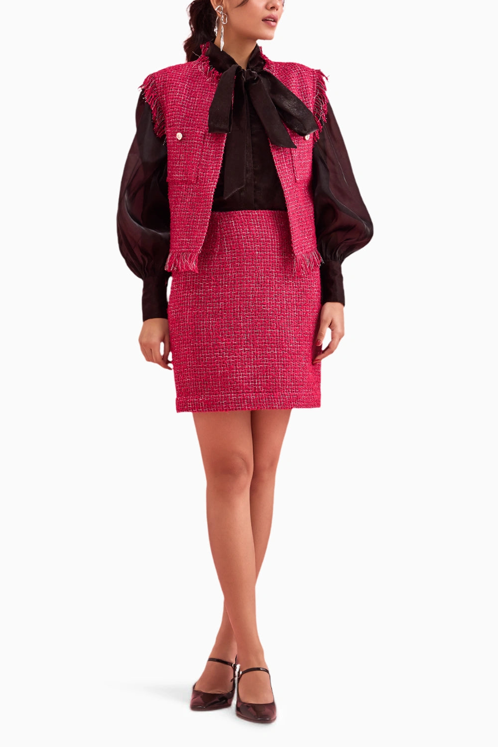 Rasberry Pink Sleeveless Jacket