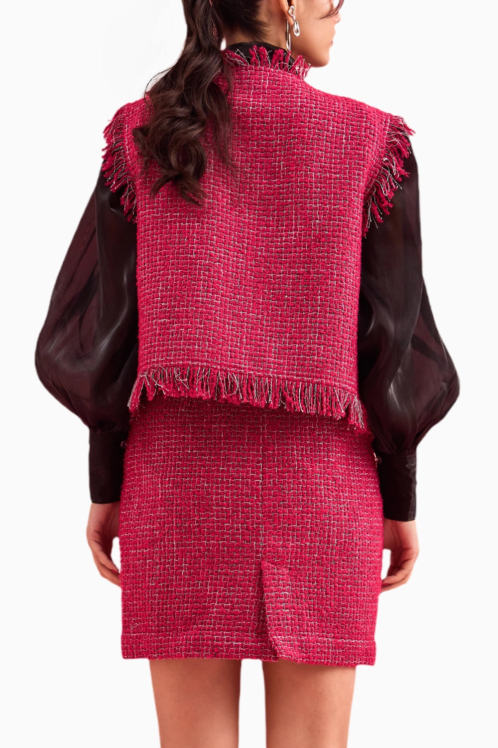 Rasberry Pink Sleeveless Jacket