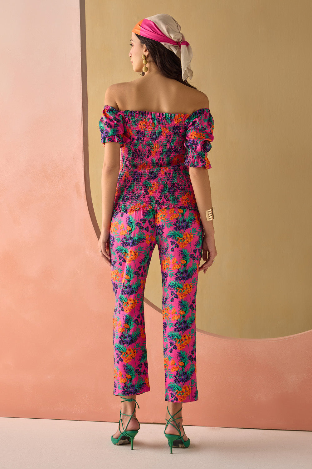 Floral Finesse Smocked Co-ord Set