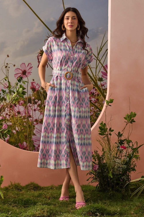 Ikkat Psychedelic Statement Dress