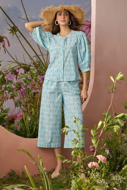 Ice Blue Co-ord Set