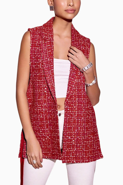 Scarlet Merino Waistcoat