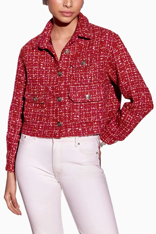 Scarlet Bomber Tweed Jacket