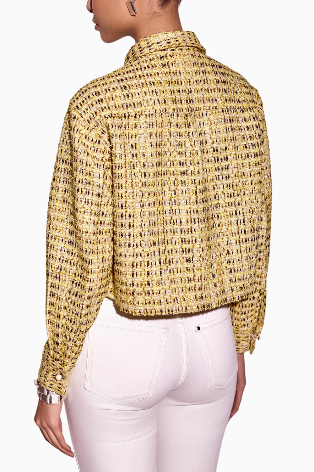 Gold Twilight  Bomber Tweed Jacket