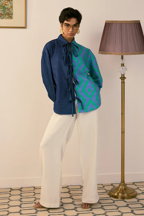 Lace-Up Statement Shirt