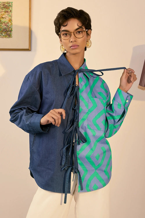 Lace-Up Statement Shirt