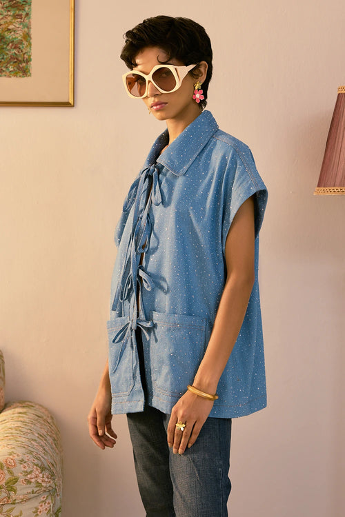 Lace-Front Utility Jacket