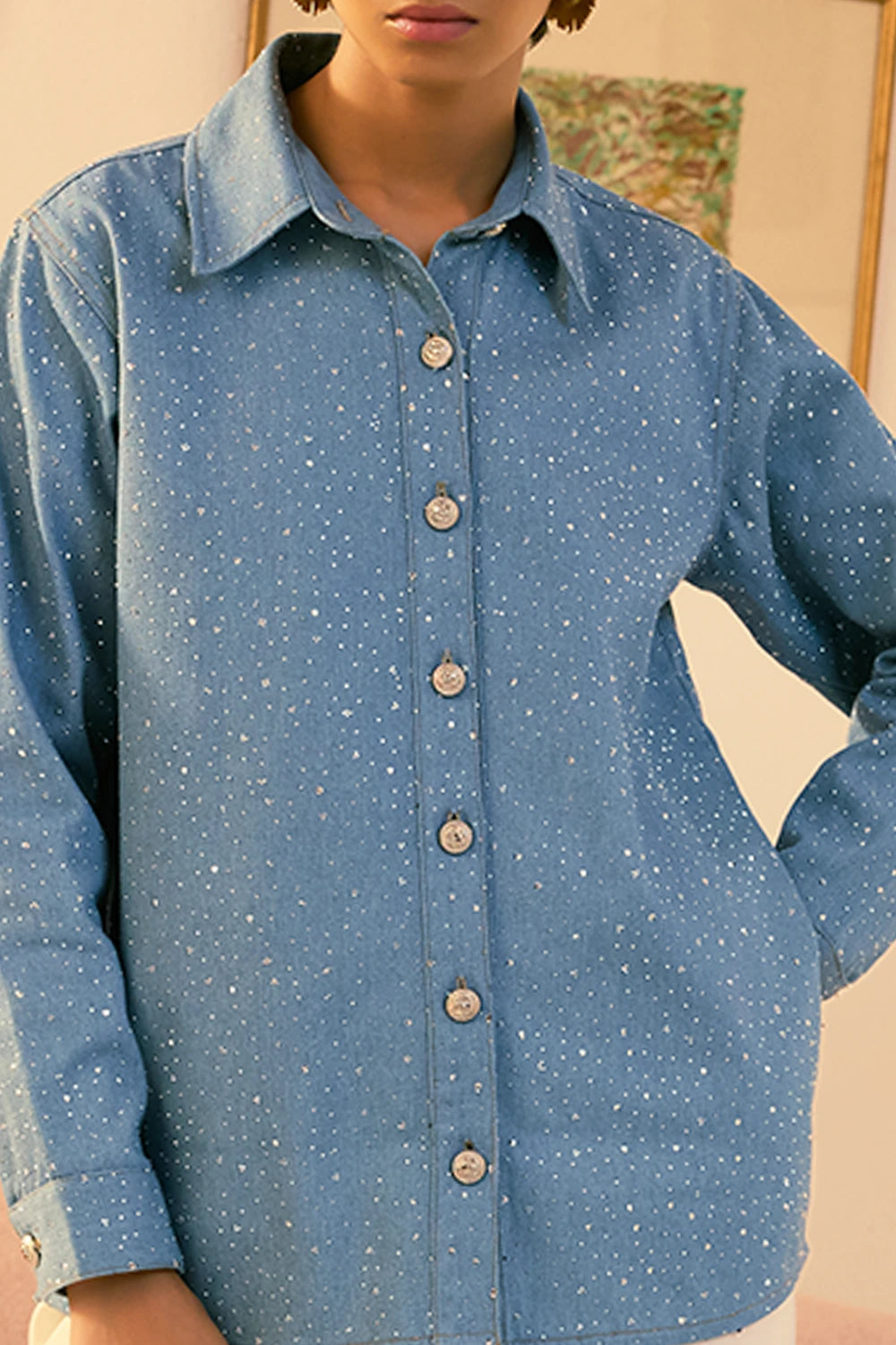 horizon blue dress shirt Horizon in Navy  Buttercloth