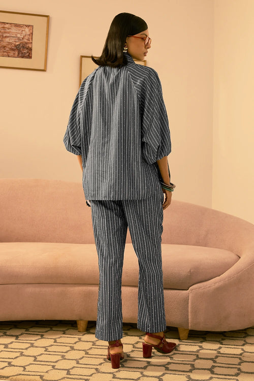 Shadow Stripe Tie up Co-ord Set