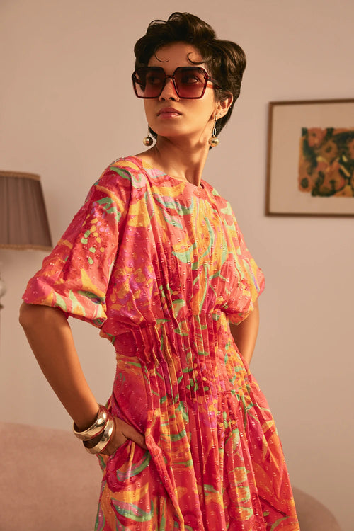 The Sunset Glow Midi Dres