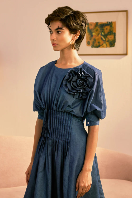 Blue Serenade Midi Dress